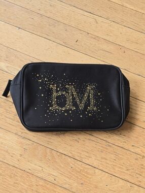 *NWOT* bareMinerals LIMITED EDITION Black Cosmetics Bag with Gold StarryLogo